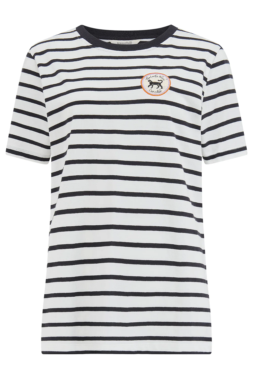 Maggie T-shirt - Off White/Black, Lucky Cat - Image 6
